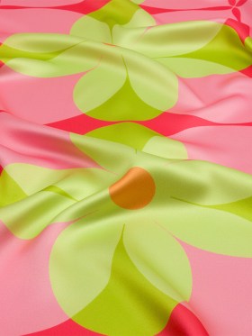 Mood Exclusive Pink Soda Pop Petals Polyester Stretch Satin Mood Exclusive Pink Soda Pop Petals Polyester Stretch Satin