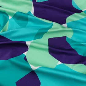 Stretch Cotton Sateen – Lime and Turquoise Geometric Gems – Midnight Train to Georgia Print – Mood Exclusive Yesterday Collection Stretch Cotton Sateen – Lime and Turquoise Geometric Gems – Midnight Train to Georgia Print – Mood Exclusive Yesterday Collection