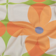 Stretch Cotton Sateen – Orange and White Floral – Soda Pop Petals Print – Mood Exclusive Yesterday Collection Stretch Cotton Sateen – Orange and White Floral – Soda Pop Petals Print – Mood Exclusive Yesterday Collection