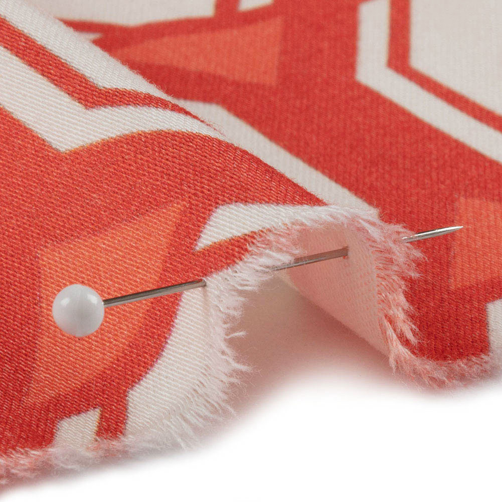 Stretch Cotton Sateen – Red Honeycomb Diamonds – Arcade Fever Print – Mood Exclusive Yesterday Collection Stretch Cotton Sateen – Red Honeycomb Diamonds – Arcade Fever Print – Mood Exclusive Yesterday Collection