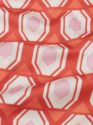Stretch Cotton Sateen – Red Honeycomb Diamonds – Arcade Fever Print – Mood Exclusive Yesterday Collection Stretch Cotton Sateen – Red Honeycomb Diamonds – Arcade Fever Print – Mood Exclusive Yesterday Collection