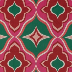 Stretch Cotton Sateen – Red, Green and Pink Ogees – Age of Aquarius Print – Mood Exclusive Yesterday Collection Stretch Cotton Sateen – Red, Green and Pink Ogees – Age of Aquarius Print – Mood Exclusive Yesterday Collection