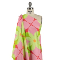 Stretch Cotton Sateen – Pink and Lime Floral – Soda Pop Petals Print – Mood Exclusive Yesterday Collection Stretch Cotton Sateen – Pink and Lime Floral – Soda Pop Petals Print – Mood Exclusive Yesterday Collection