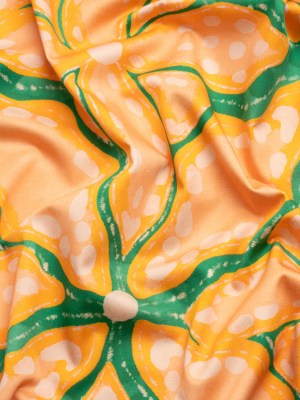 Stretch Cotton Sateen – Peach and Green Floral Veins – Estuary Exploration Print – Mood Exclusive Marigold Collection Stretch Cotton Sateen – Peach and Green Floral Veins – Estuary Exploration Print – Mood Exclusive Marigold Collection