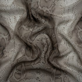 Viscose Georgette – Gray Snakeskin – Midnight Lurking Print – Mood Exclusive Kilimanjaro Collection Viscose Georgette – Gray Snakeskin – Midnight Lurking Print – Mood Exclusive Kilimanjaro Collection