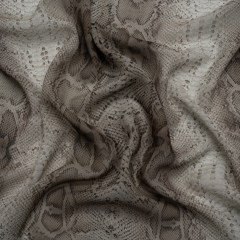 Viscose Georgette – Gray Snakeskin – Midnight Lurking Print – Mood Exclusive Kilimanjaro Collection Viscose Georgette – Gray Snakeskin – Midnight Lurking Print – Mood Exclusive Kilimanjaro Collection