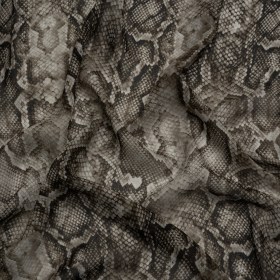 Viscose Georgette – Gray Python Skin – Tanzania Temptations Print – Mood Exclusive Kilimanjaro Collection Viscose Georgette – Gray Python Skin – Tanzania Temptations Print – Mood Exclusive Kilimanjaro Collection