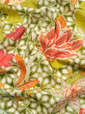 Linen and Rayon Woven – Pink and Green Floral – Mood Exclusive Privy Ivy Print Linen and Rayon Woven – Pink and Green Floral – Mood Exclusive Privy Ivy Print