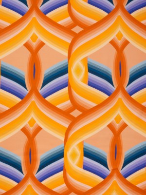 Rayon Challis – Orange, Blue and Purple Abstract Lines – Iris’s Message Print – Mood Exclusive Chariot Collection Rayon Challis – Orange, Blue and Purple Abstract Lines – Iris’s Message Print – Mood Exclusive Chariot Collection