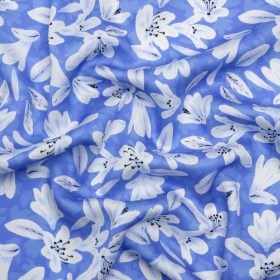 Rayon Challis – Blue Floral – Daybreak Bloom Print – Mood Exclusive Chariot Collection Rayon Challis – Blue Floral – Daybreak Bloom Print – Mood Exclusive Chariot Collection