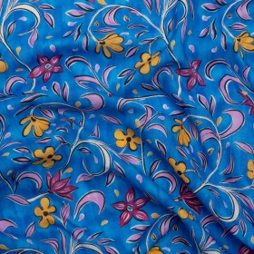 Cotton Voile – Blue and Yellow Floral – Apollo’s Laurel Print – Mood Exclusive Chariot Collection Cotton Voile – Blue and Yellow Floral – Apollo’s Laurel Print – Mood Exclusive Chariot Collection