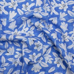 Linen-Rayon Woven – Blue Floral – Daybreak Bloom Print – Mood Exclusive Chariot Collection Linen-Rayon Woven – Blue Floral – Daybreak Bloom Print – Mood Exclusive Chariot Collection