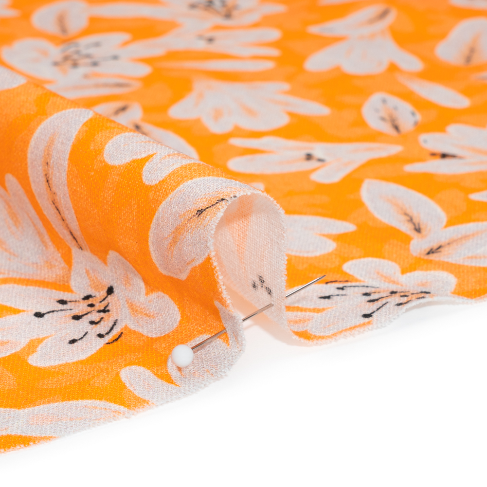 Linen-Rayon Woven - Yellow Floral - Daybreak Bloom Print - Mood Exclusive Chariot Collection