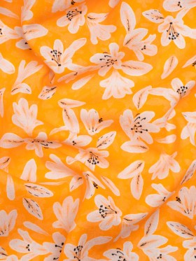 Linen-Rayon Woven – Yellow Floral – Daybreak Bloom Print – Mood Exclusive Chariot Collection Linen-Rayon Woven – Yellow Floral – Daybreak Bloom Print – Mood Exclusive Chariot Collection