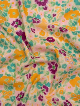 Cotton Voile – Yellow and Plum Floral – Midsummer Meadow Print – Mood Exclusive Chariot Collection Cotton Voile – Yellow and Plum Floral – Midsummer Meadow Print – Mood Exclusive Chariot Collection