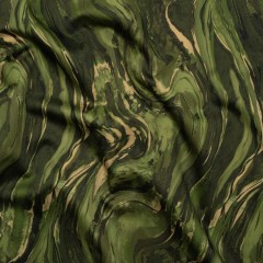 Stretch Cotton Sateen – Green and Beige Abstract Swirls – Painter’s Pond Print – Mood Exclusive Acadia Collection Stretch Cotton Sateen – Green and Beige Abstract Swirls – Painter’s Pond Print – Mood Exclusive Acadia Collection