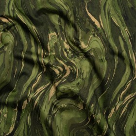 Stretch Cotton Sateen – Green and Beige Abstract Swirls – Painterโs Pond Print – Mood Exclusive Acadia Collection Stretch Cotton Sateen – Green and Beige Abstract Swirls – Painterโs Pond Print – Mood Exclusive Acadia Collection
