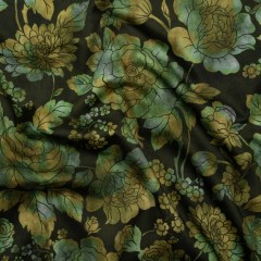 Stretch Cotton Sateen – Green, Olive and Navy Floral – Secret Garden Print – Mood Exclusive Acadia Collection Stretch Cotton Sateen – Green, Olive and Navy Floral – Secret Garden Print – Mood Exclusive Acadia Collection