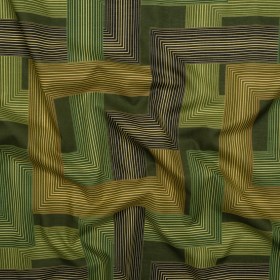 Cotton Voile – Olive and Hunter Green Geometric Lines – Hedge Maze Print – Mood Exclusive Acadia Collection Cotton Voile – Olive and Hunter Green Geometric Lines – Hedge Maze Print – Mood Exclusive Acadia Collection