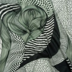 Cotton Voile – Dark Green and White Doodled Patterns – Forest Fantasy Print – Mood Exclusive Acadia Collection Cotton Voile – Dark Green and White Doodled Patterns – Forest Fantasy Print – Mood Exclusive Acadia Collection