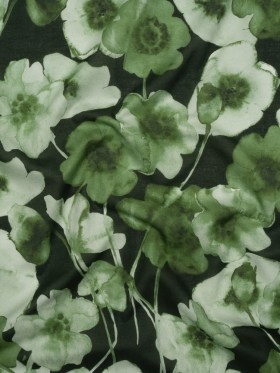 Cotton Voile – Green Painterly Flowers – Coastal Clover Print – Mood Exclusive Acadia Collection Cotton Voile – Green Painterly Flowers – Coastal Clover Print – Mood Exclusive Acadia Collection
