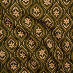 Linen and Rayon Woven – Olive, Hunter Green, and Beige Floral Ogees – Woodland Blooms Print – Mood Exclusive Acadia Collection Linen and Rayon Woven – Olive, Hunter Green, and Beige Floral Ogees – Woodland Blooms Print – Mood Exclusive Acadia Collection