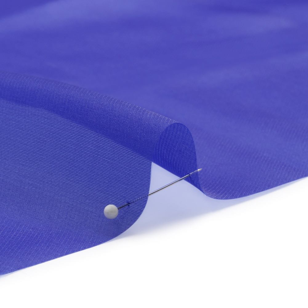 Satin-Faced Polyester Organza – Mazarine Blue – Ardea Collection by Mood Satin-Faced Polyester Organza – Mazarine Blue – Ardea Collection by Mood