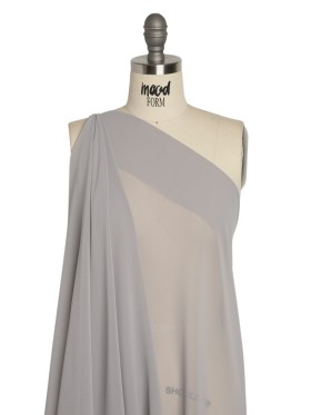 Polyester High-Multi Chiffon – Silver – Netta Collection by Mood Polyester High-Multi Chiffon – Silver – Netta Collection by Mood