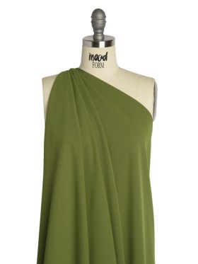 Polyester Double Georgette – Pesto Green – Mimosa Collection by Mood Polyester Double Georgette – Pesto Green – Mimosa Collection by Mood