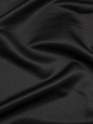 Premium Polyester Satin – Black – Gavia Collection by Mood Premium Polyester Satin – Black – Gavia Collection by Mood