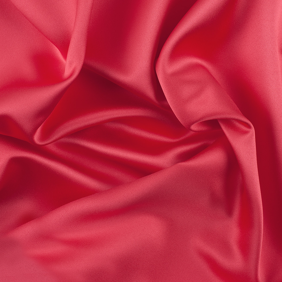 Polyester Satin – Flaming Coral – Reverie Collection Polyester Satin – Flaming Coral – Reverie Collection