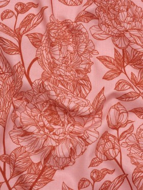 Printed Quilting Cotton by Anna Maria Textiles for Northcott – Rouge Peony Floral – Indelible Collection Printed Quilting Cotton by Anna Maria Textiles for Northcott – Rouge Peony Floral – Indelible Collection