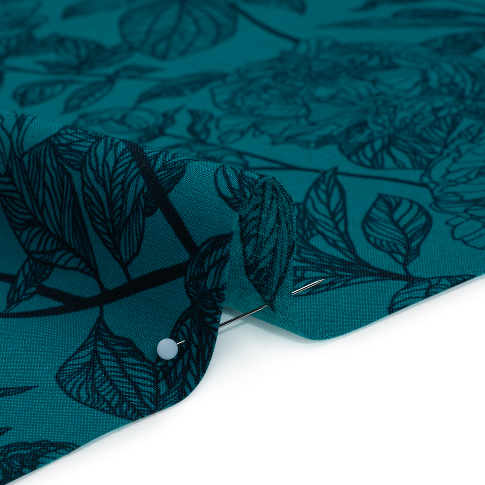 Printed Quilting Cotton by Anna Maria Textiles for Northcott - Ocean Peony Floral - Indelible Collection