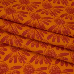 Printed Quilting Cotton by Anna Maria Textiles for Northcott – Tangerine Coneflower Floral – Indelible Collection Printed Quilting Cotton by Anna Maria Textiles for Northcott – Tangerine Coneflower Floral – Indelible Collection