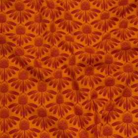 Printed Quilting Cotton by Anna Maria Textiles for Northcott – Tangerine Coneflower Floral – Indelible Collection Printed Quilting Cotton by Anna Maria Textiles for Northcott – Tangerine Coneflower Floral – Indelible Collection