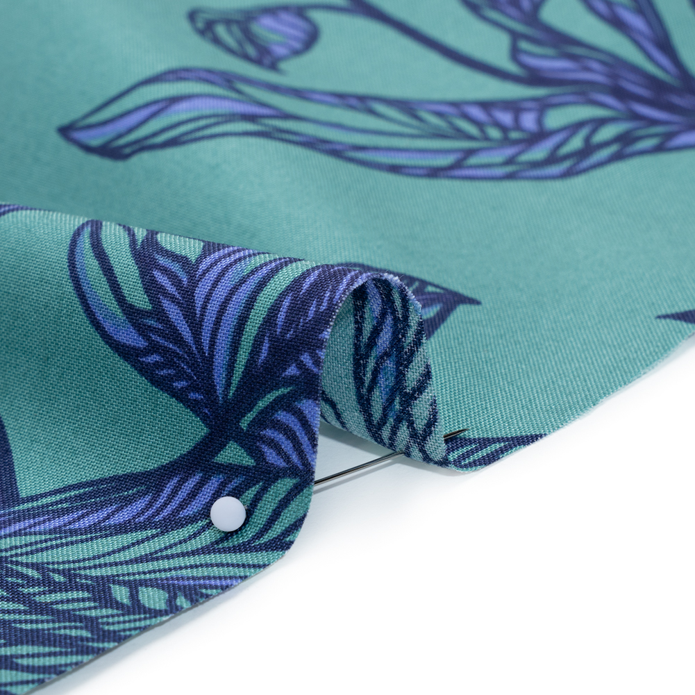 Wide Backing Quilting Cotton by Anna Maria Textiles for Northcott, 108" Wide - Jade Peony Floral - Indelible Wide Backing Collection