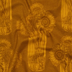 Printed Quilting Cotton by Anna Maria Textiles for Northcott – Saffron Sunflowers Floral – Indelible Collection Printed Quilting Cotton by Anna Maria Textiles for Northcott – Saffron Sunflowers Floral – Indelible Collection