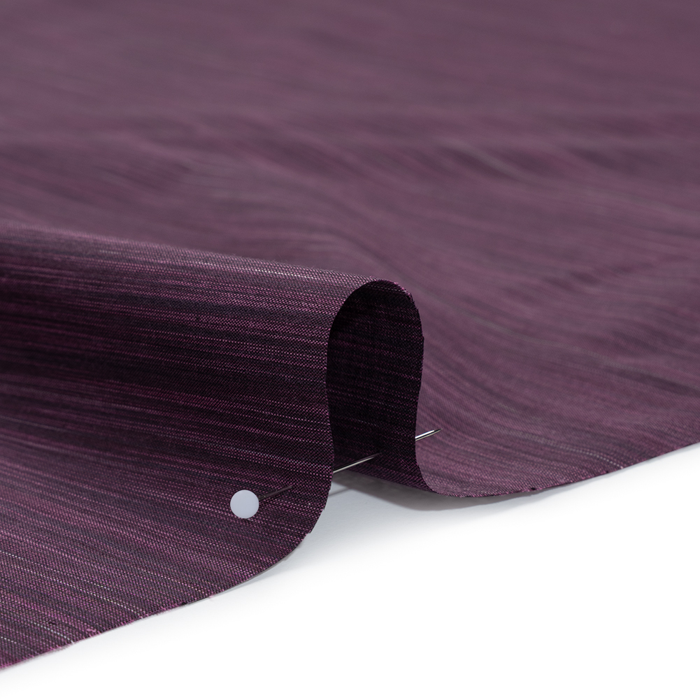 Woven Quilting Cotton Fabric by FIGO Studio - Eggplant Striated - Space Dye Collection