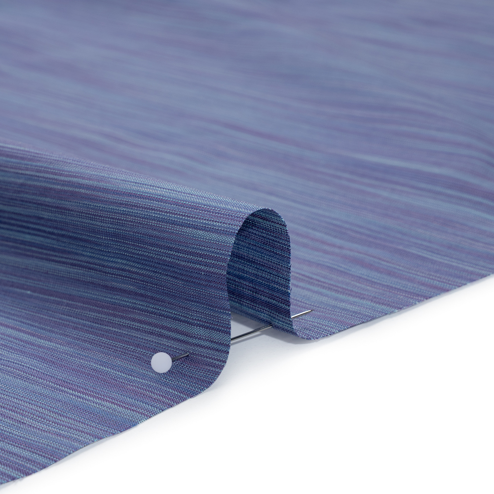 Woven Quilting Cotton Fabric by FIGO Studio - Navy Striated - Space Dye Collection