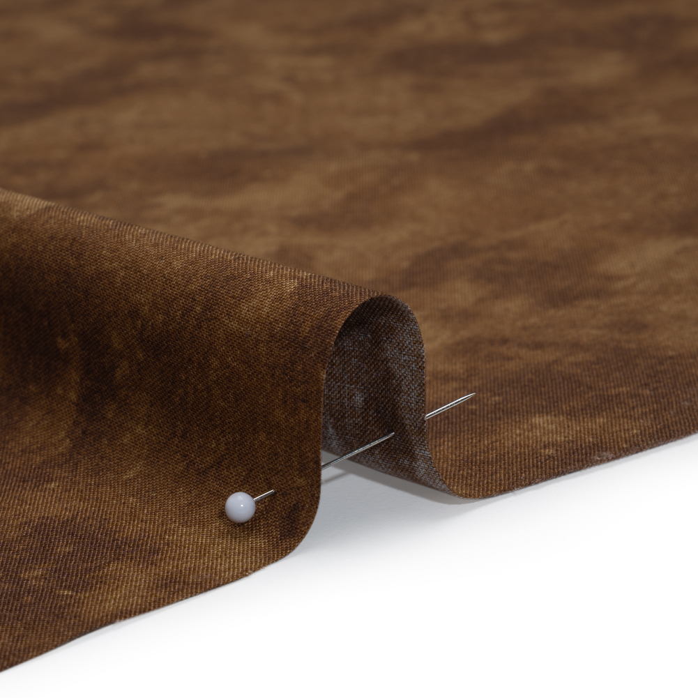 Printed Quilting Cotton by Deborah Edwards Northcott Studio - Chocolate Fresco Texture - Toscana Collection