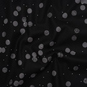 Printed Quilting Cotton by Ghazal Razavi for FIGO Studio – Black Snow Textured Circles and Spots – Seasons Basics Collection Printed Quilting Cotton by Ghazal Razavi for FIGO Studio – Black Snow Textured Circles and Spots – Seasons Basics Collection