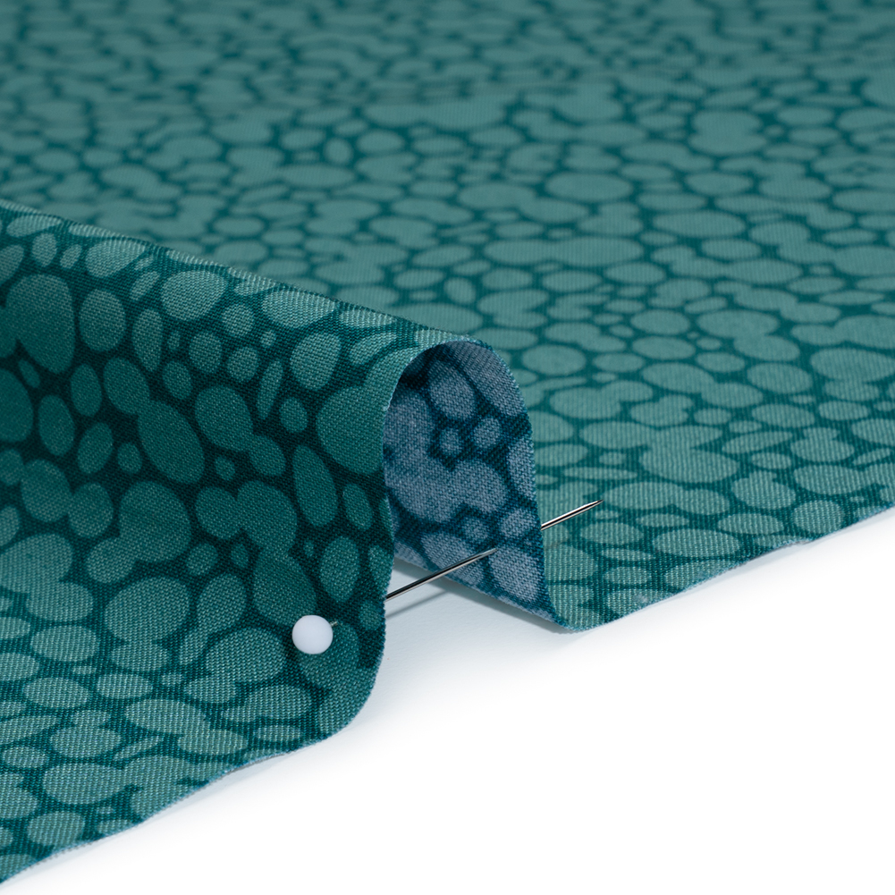 Printed Quilting Cotton by Heather Bailey for FIGO Studio - Slate Skipping Stones Abstract Circles - Pop Sugar Collection