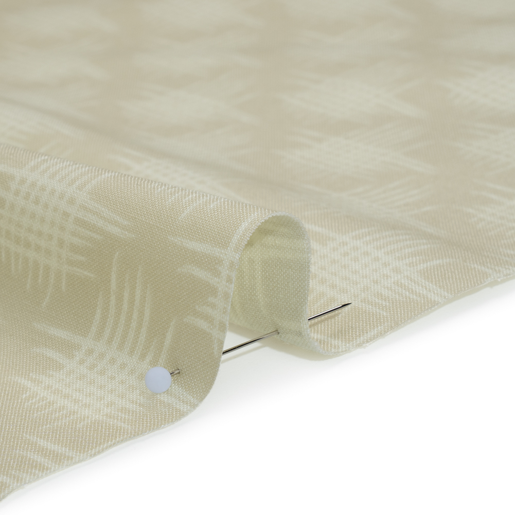 Printed Quilting Cotton by Heather Bailey for FIGO Studio - Dove Woven Grid Lines - Pop Sugar Collection