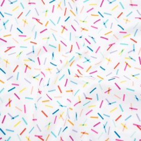Printed Quilting Cotton by Ghazal Razavi for FIGO Studio – Rainbow and White Confetti – Dovetail Collection Printed Quilting Cotton by Ghazal Razavi for FIGO Studio – Rainbow and White Confetti – Dovetail Collection