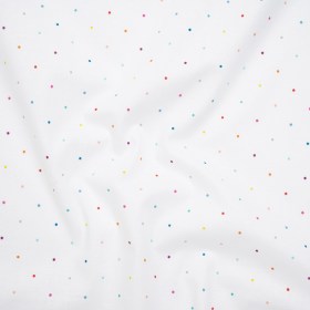 Printed Quilting Cotton by Ghazal Razavi for FIGO Studio – Rainbow and White Ditsy Dots- Dovetail Collection Printed Quilting Cotton by Ghazal Razavi for FIGO Studio – Rainbow and White Ditsy Dots- Dovetail Collection