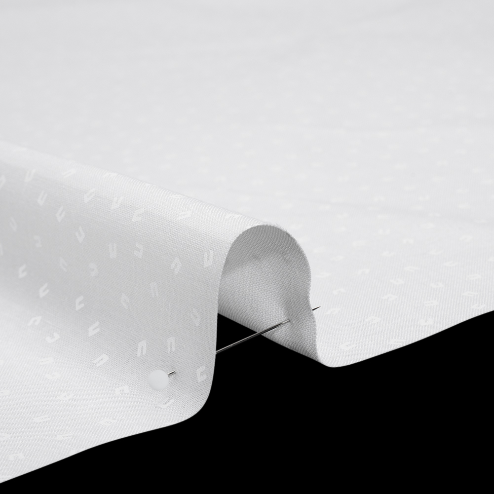 Printed Quilting Cotton by Ghazal Razavi for FIGO Studio - White on White Magnets - Dovetail Collection