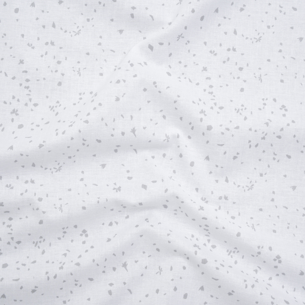 Printed Quilting Cotton by Ghazal Razavi for FIGO Studio – White and Gray Petals – Dovetail Collection Printed Quilting Cotton by Ghazal Razavi for FIGO Studio – White and Gray Petals – Dovetail Collection