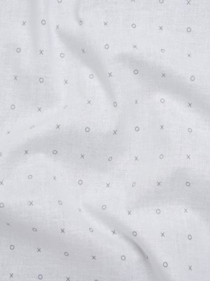 Printed Quilting Cotton by Ghazal Razavi for FIGO Studio – White and Gray XO Grid – Dovetail Collection Printed Quilting Cotton by Ghazal Razavi for FIGO Studio – White and Gray XO Grid – Dovetail Collection