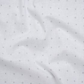 Printed Quilting Cotton by Ghazal Razavi for FIGO Studio – White and Gray XO Grid – Dovetail Collection Printed Quilting Cotton by Ghazal Razavi for FIGO Studio – White and Gray XO Grid – Dovetail Collection