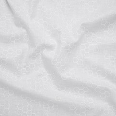 Printed Quilting Cotton by Ghazal Razavi for FIGO Studio – White on White Hexies – Dovetail Collection Printed Quilting Cotton by Ghazal Razavi for FIGO Studio – White on White Hexies – Dovetail Collection